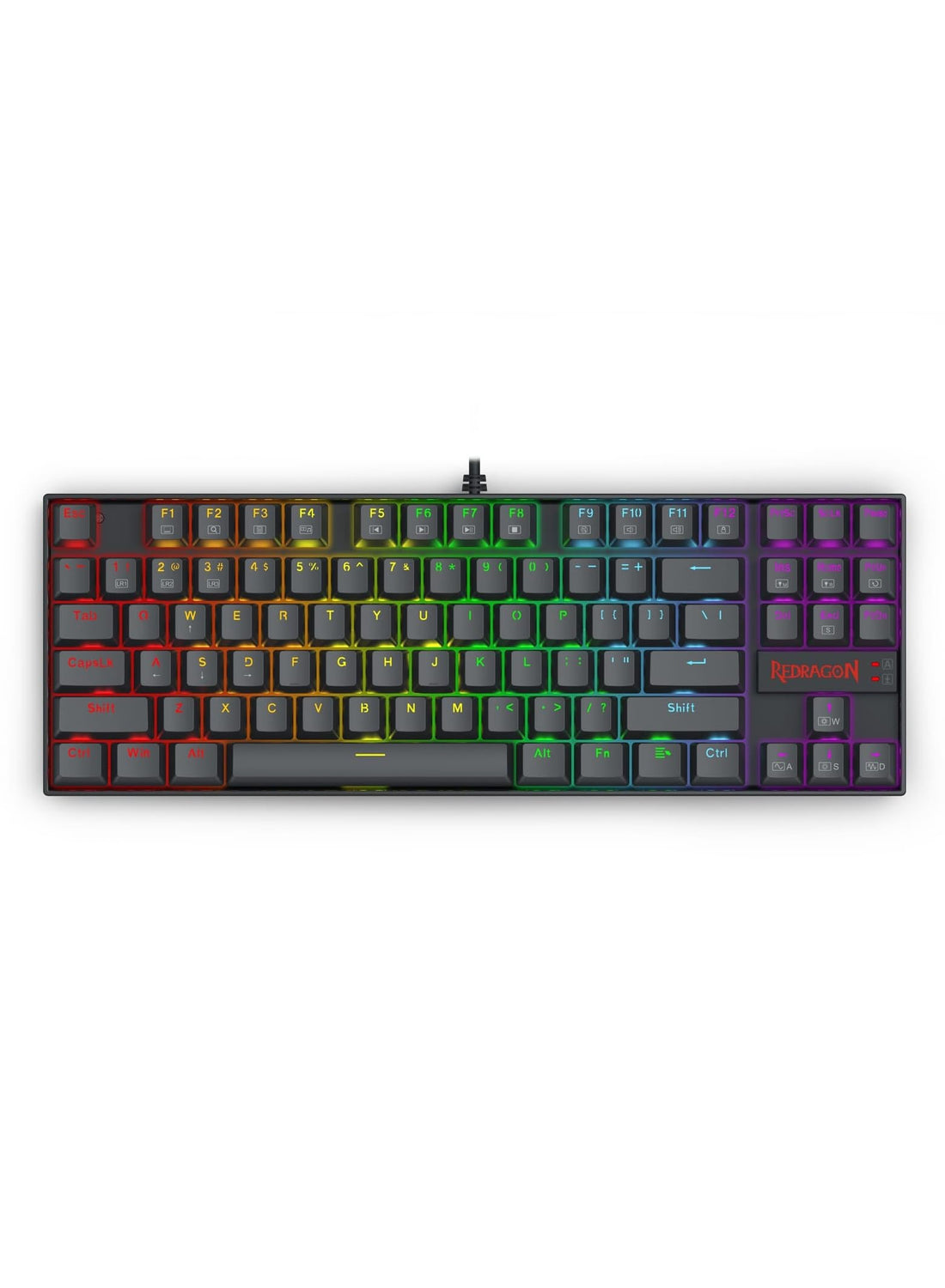 REDRAGON Wired Rainbow Gaming Keyboard K552 elite edition 60%, Swappable Compact Mechanical Keyboard Dedicated Arrow Keys, for PC and laptop use in home and office - Brown Switch