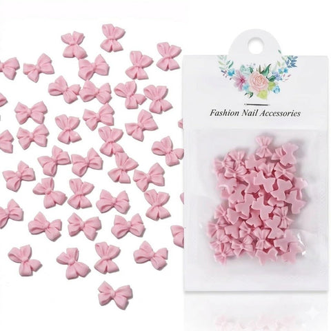 50Pcs 3D Gummy Candy Nail Charms - Colorful, Made of Artificial Resin, Ideal for Nail Art Designs and DIY Crafting-PINK