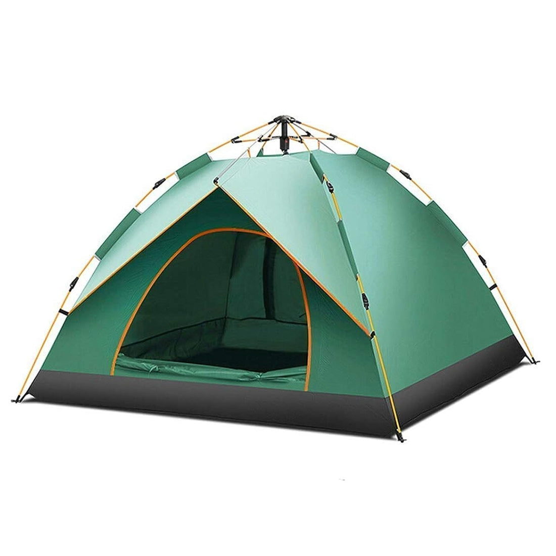 Tarpaulin Camping Tents,Outdoor thickening sun protection and rainproof 3-4 people automatic beach camping camping tent (Color : F)