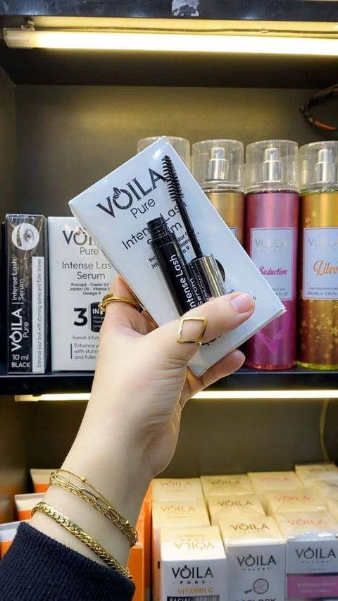 Voala 3 in 1 Eyelash and Eyebrow Serum Castor Oil Jojoba & Vitamin E - Clear - 10ml