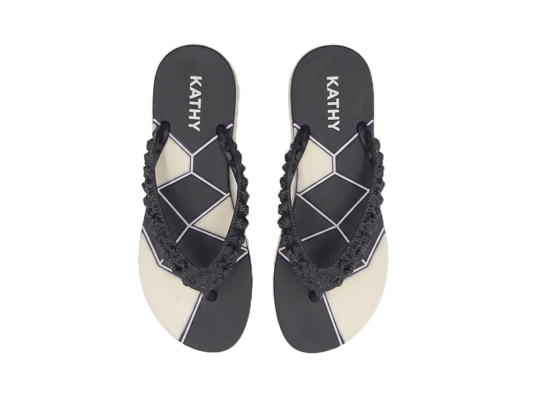 Project Z Women's "Geometrica" Slippers - Soft Medical EVA Material, Modern Geometric Sole and Crinkle Straps, Perfect for Summer and Everyday Use, Women's Sizes (37-41)