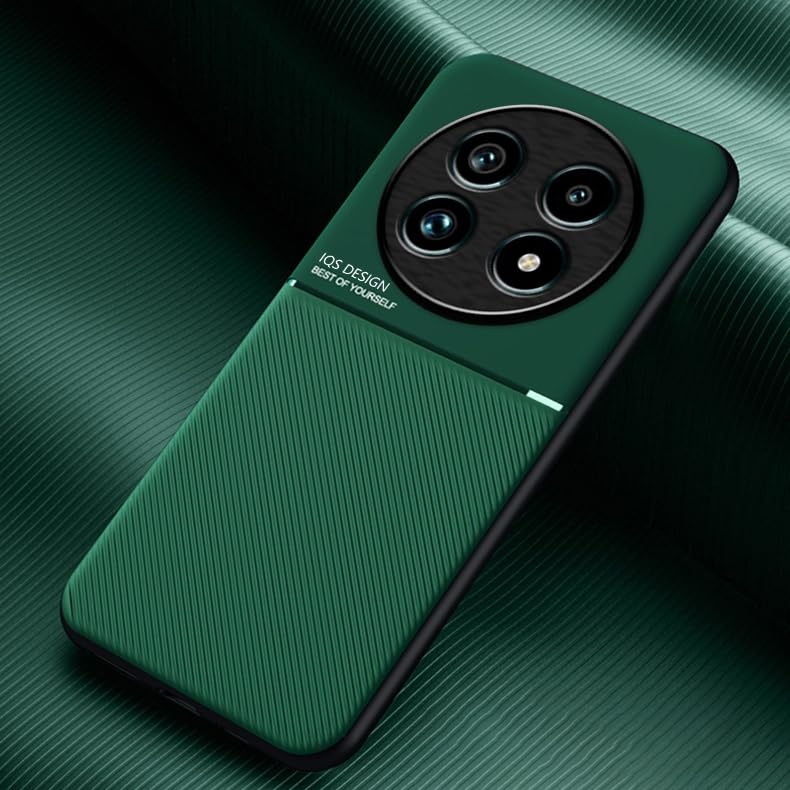 phone case compatible with Realme 13 pro/Realme 13 pro plus (13 pro+) Classic shockproof silicone soft tpu leather hard pc mobile phone Magnetic Shockproof PC + TPU Phone Case (Green)