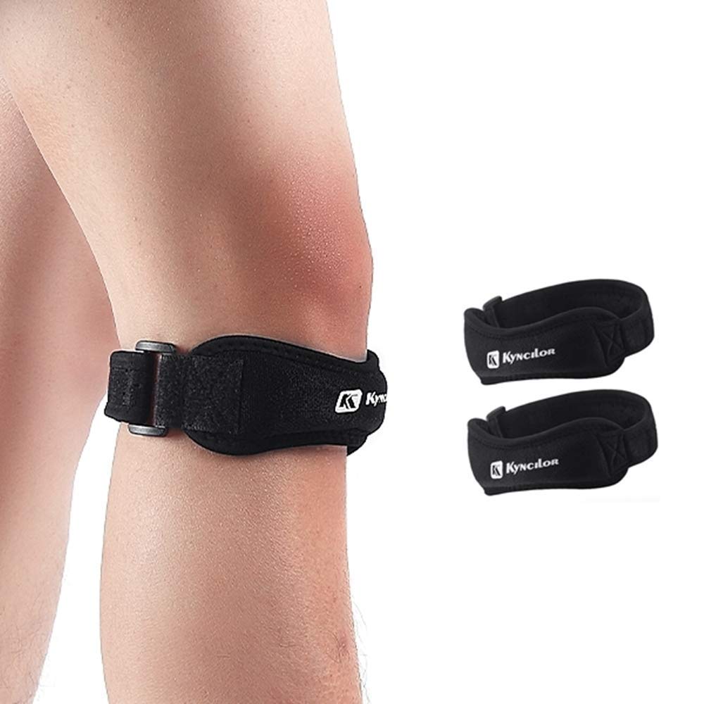 2 Pack Knee Pain Relief & Patella Stabilizer Knee Strap Adjustable Knee Brace, Soccer, Basketball, Running, Jumpers Knee, Tennis, Tendonitis, Arthritis，Volleyball & Squats, Adjustable for Men & Women