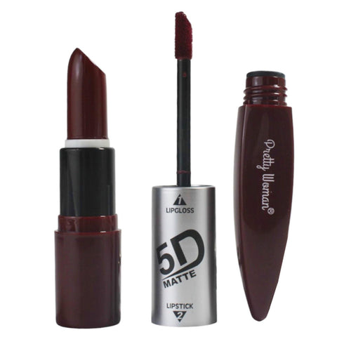 Pretty Woman 5D Lip Gloss Matte&5D Matte Lip Stick Shade Number 141