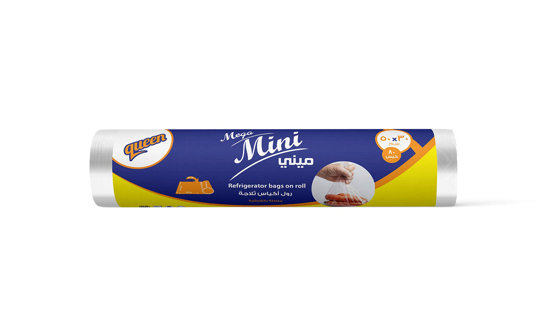 Queen mega mini refrigerator bags roll, 80 bags