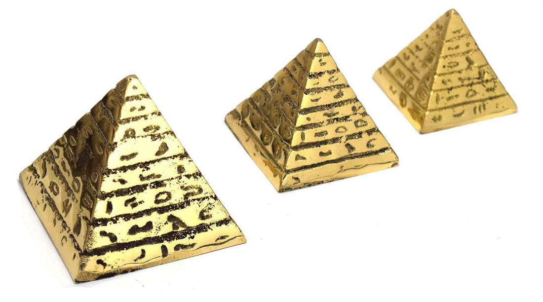 immatgar pharaonic pyramids from copper Statue ancient Egyptian souvenirs gifts for women and men Home Décor Sculpture Pharaohs art (4.5 CM)