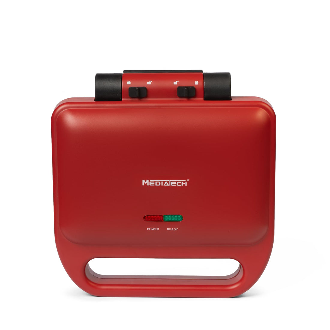 MediaTech 3 in1 Sandwitch Maker,750 Watt, Double-Sided Heating, Non-Stick Coating, Portable, Interchangeable Sandwich Maker, Grill Maker and Waffle Maker, MT-207/ Red (2 Years Warranty)
