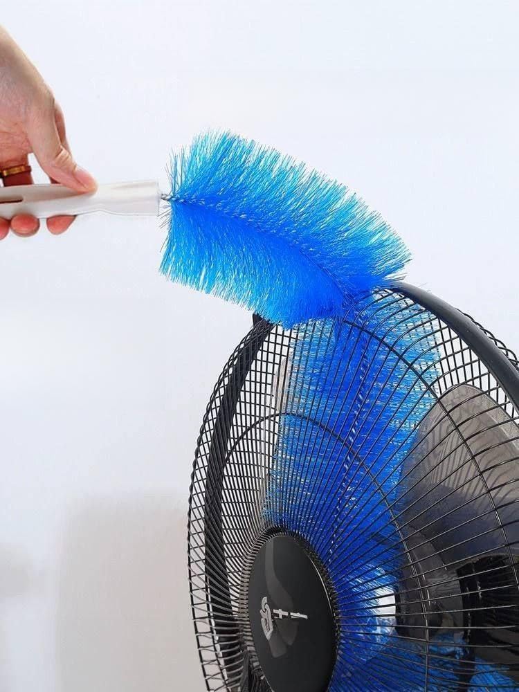 Long Flexible Fan Cleaning Brush – Multi-Purpose Ceiling Fan & AC Vent Dust Remover, Durable Household Cleaning Tool for Curtains, Windows & Door Gaps (Blue (one pack))
