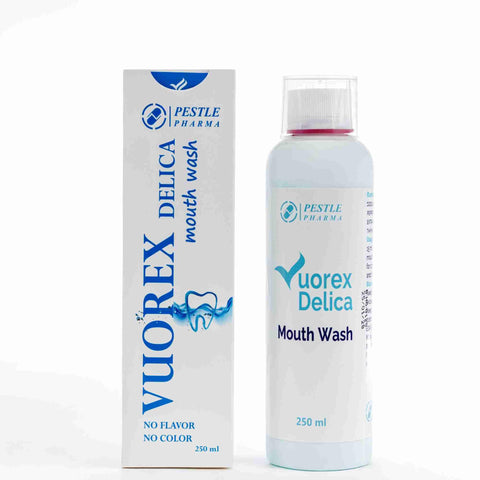 Vuorex Delica Mouthwash, Total Care for sensitive teeth, oral hygiene, color free, 250ml