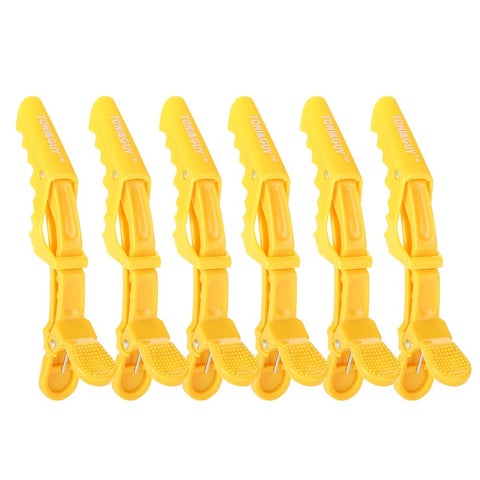 6Pcs Hair Clip For Styling And Sectioning,Hair Barrett For Women,Professional Salon Clip For Hair Styling (Yellow)