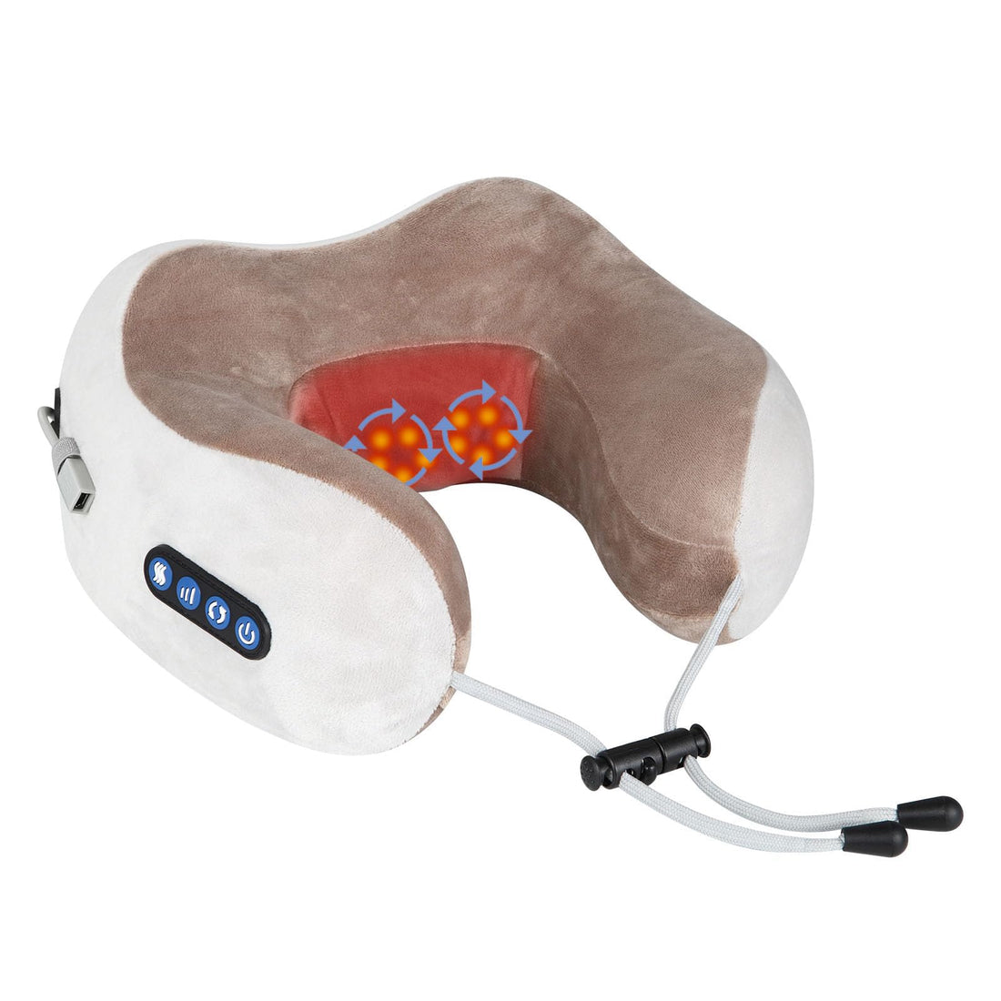 NALACAL Electric Neck Massager - Rechargeable Massage Cushion Pillow with 3 Force Levels & 3 Modes | Deep Tissue Kneading for Pain Relief | Ideal for Home, Office Use