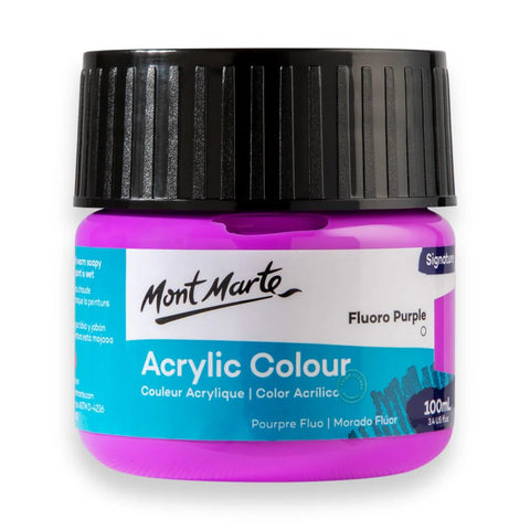 Monte Marte MSCH1113 Acrylic Colour Paint 100 ml, Fluoro Purple