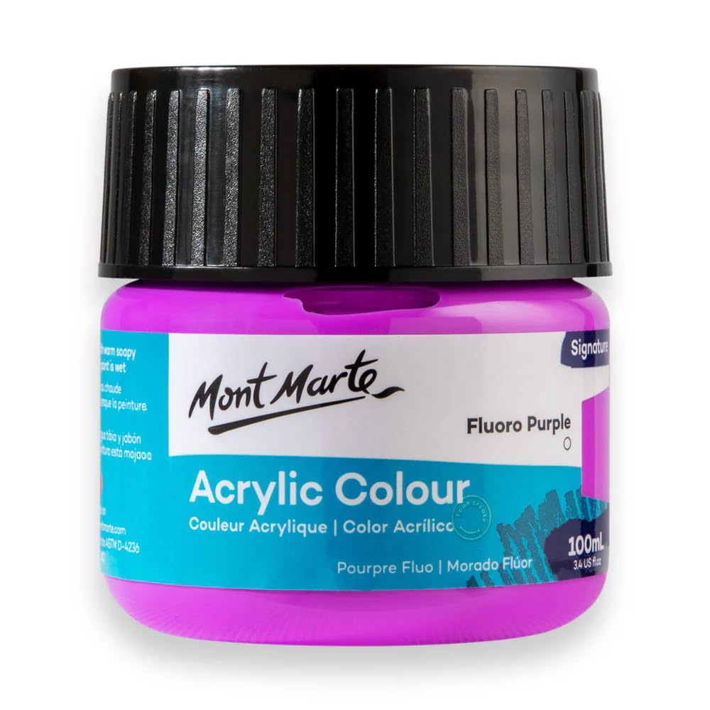 Monte Marte MSCH1113 Acrylic Colour Paint 100 ml, Fluoro Purple