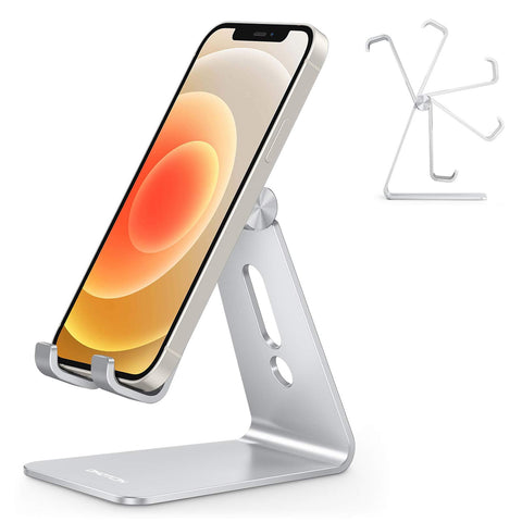OMOTON Adjustable Mobile Phone Stand for Desk Mobile Phone Stand Tablet Stand