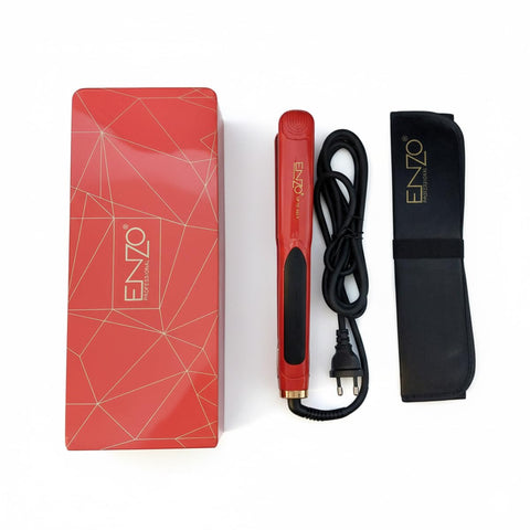 Hair Straightener Flat Iron Ceramic Plates 985°F Fast Heating 6 Temperature Settings Professional Hair Styling Tool with 360° Rotating Cord for Straight & Curly Hair, EN-5181 (Red)
