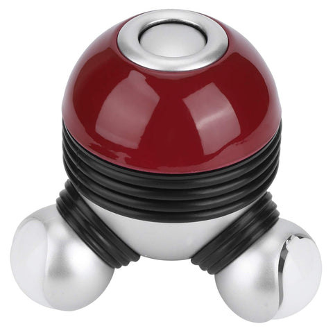 Mini Electric Handheld Massager, Cordless Mini Massager Portable Body Massager Hand-held Electric Body Vibrating Massager for Head Neck Legs Pain Release (Red)