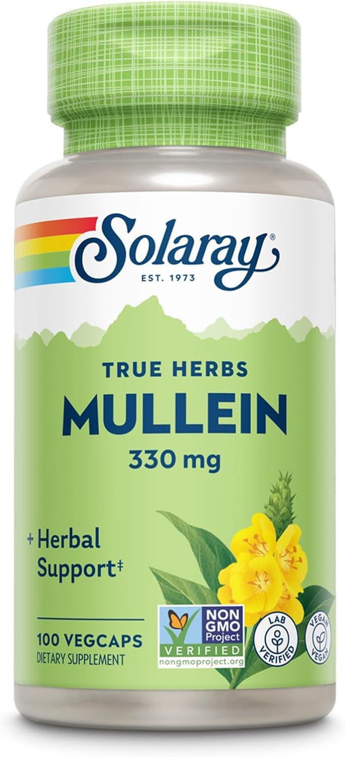 Mullein Leaf Capsules – 330mg – Lung & Respiratory Health Support – Herbal Formula for Immune and Detox Benefits – 100 Plant-Based VegCaps