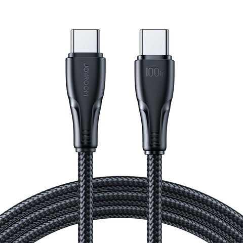 Joyroom Type-C to Type-C Cable 100W 1.2M – High-Speed Charging Durable Nylon Braided Design | Fast Data Transfer & Power Delivery Compatible with Laptops, Phones & Tablets | 12 Months Warranty