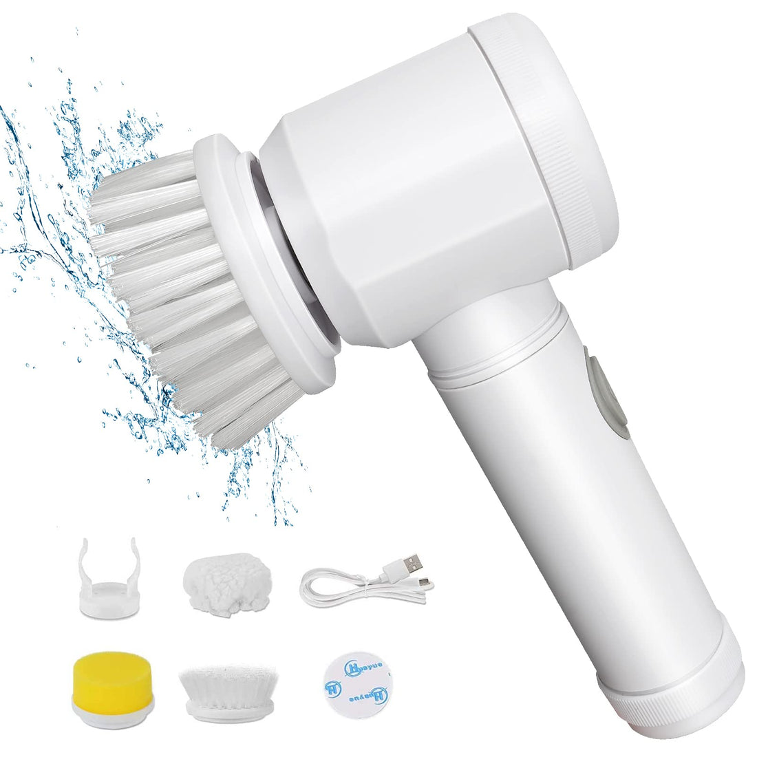 Electric Cleaning Brush Scrubber,Electric Spin Scrubber with 3 Brush Heads,Buffer Polisher,for Bathroom, Shower, Tub, Kitchen Stove,Floor,car