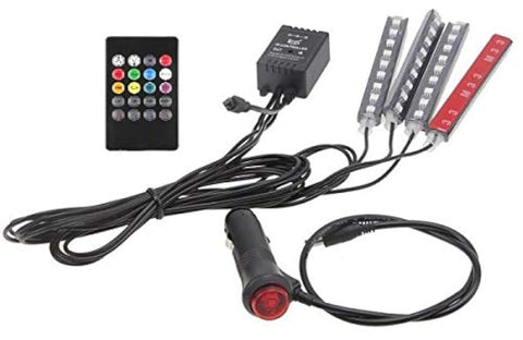 Wireless Remote Control Car RGB LED Neon Interior Light Lamp Strip