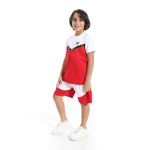 Boys Boys' 2-piece tracksuit, half-sleeved T-shirt and shorts Boys' 2-piece tracksuit, half-sleeved T-shirt and shorts