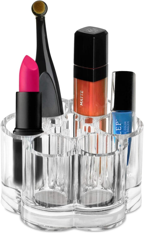 Acrylic Makeup Organizer with 7 Slots Makeup Holder for Manicure Brush Lipstick