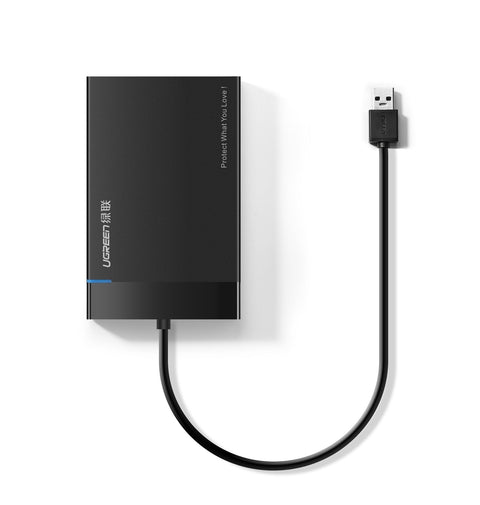 UGREEN Hard Drive Enclosure 2.5 inch, External USB 3.0 Hard Disk Case SATA HDD Caddy, 5Gbps UASP Supported SSD Reader - 50 cm cable