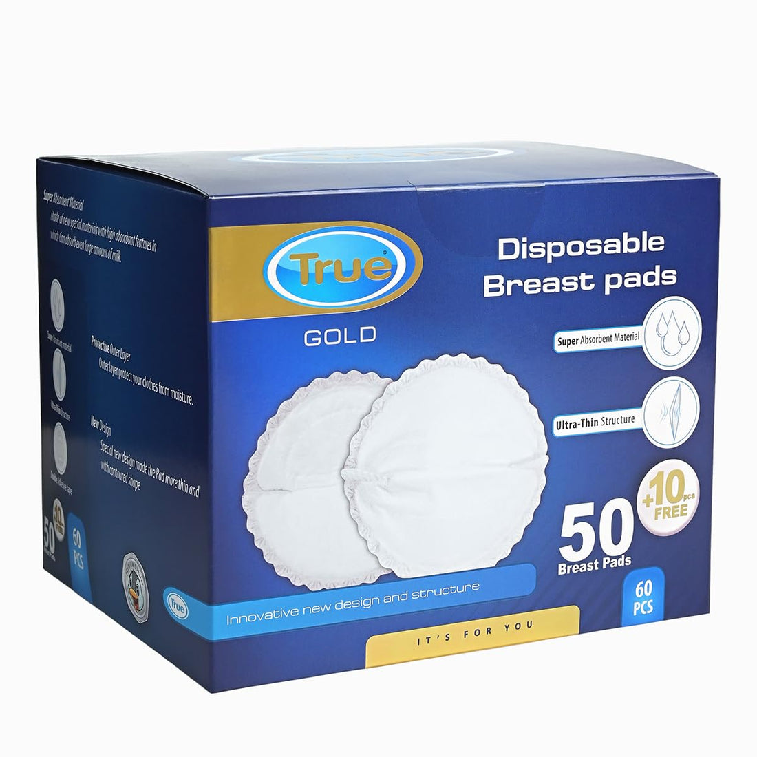 True Gold Disposable Breast Pads 60 pcs