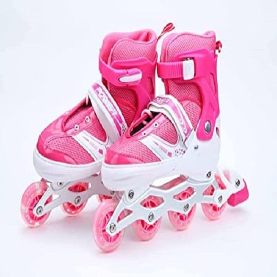 Adjustable single row skate shoe, fuchsia (39:42)