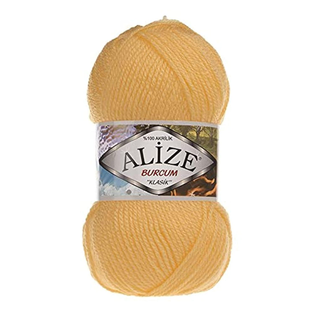 Alize BURCUM KLASiK Dark Yellow 216 - Crochet and Knitting Yarn