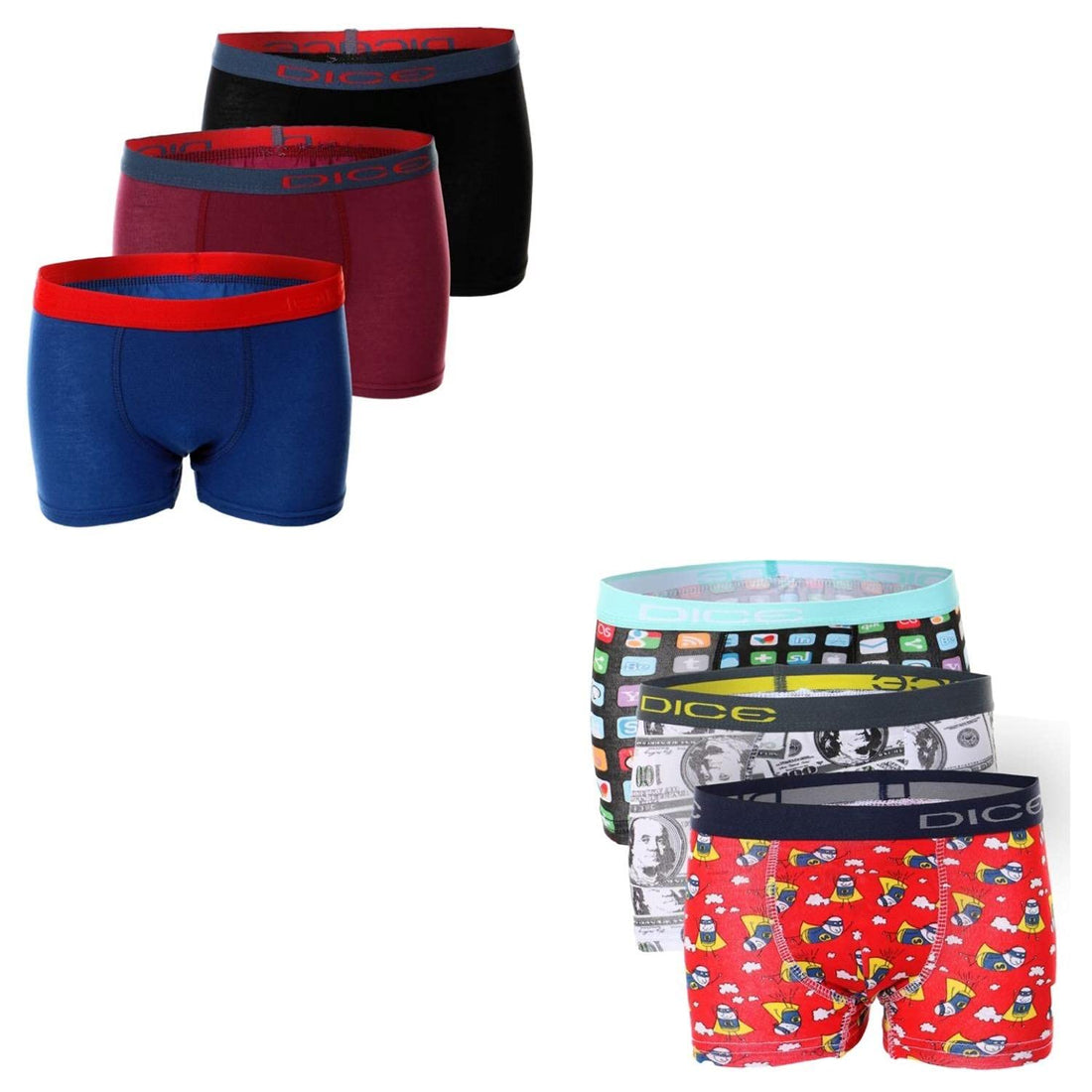 Pack Of 6 Cotton Boxers For Boys