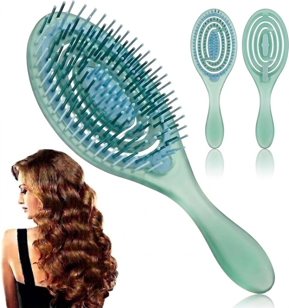 Hair Brush for Curly Hair, Curl Defining Brush, Curl Define Styling Brush, Defined Curls Detangling and Styling Hairbrush for Women to Reduce Pulling and Curl Separation 1pc -multicolor