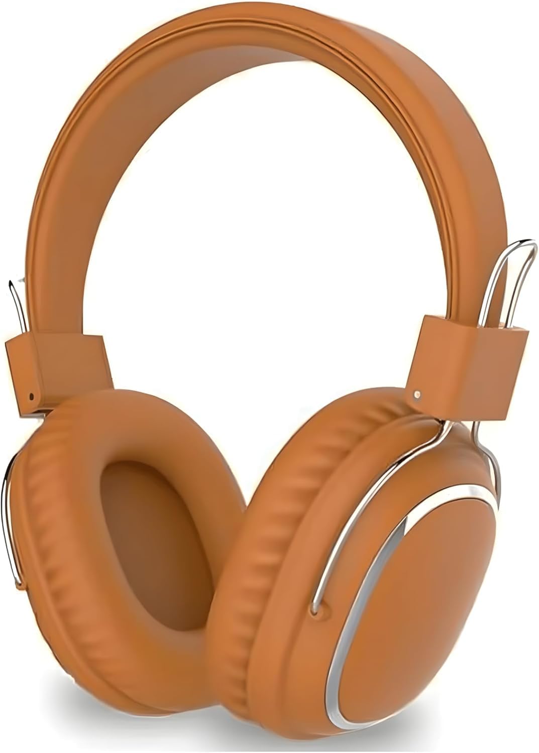 1004 Wireless Headphones, Large Wireless Sports Headphones, Bluetooth Headphones, Stereo Sound, Support Micro SD Card, AUX, TF Card, Built-in Microphone (Camel Brown)
