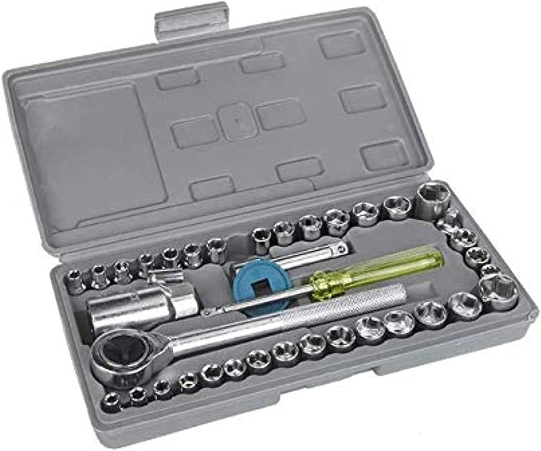 Plan A 40-Piece Wrench Tool Set, Multi-Colour, Socket Set