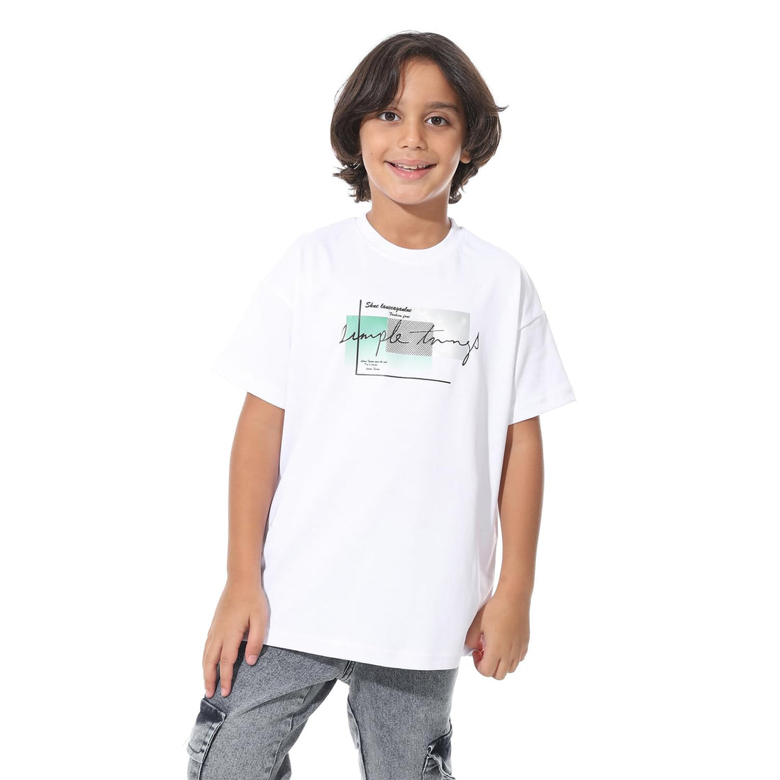 Andora Boys Back Printed Slip On Oversized Western