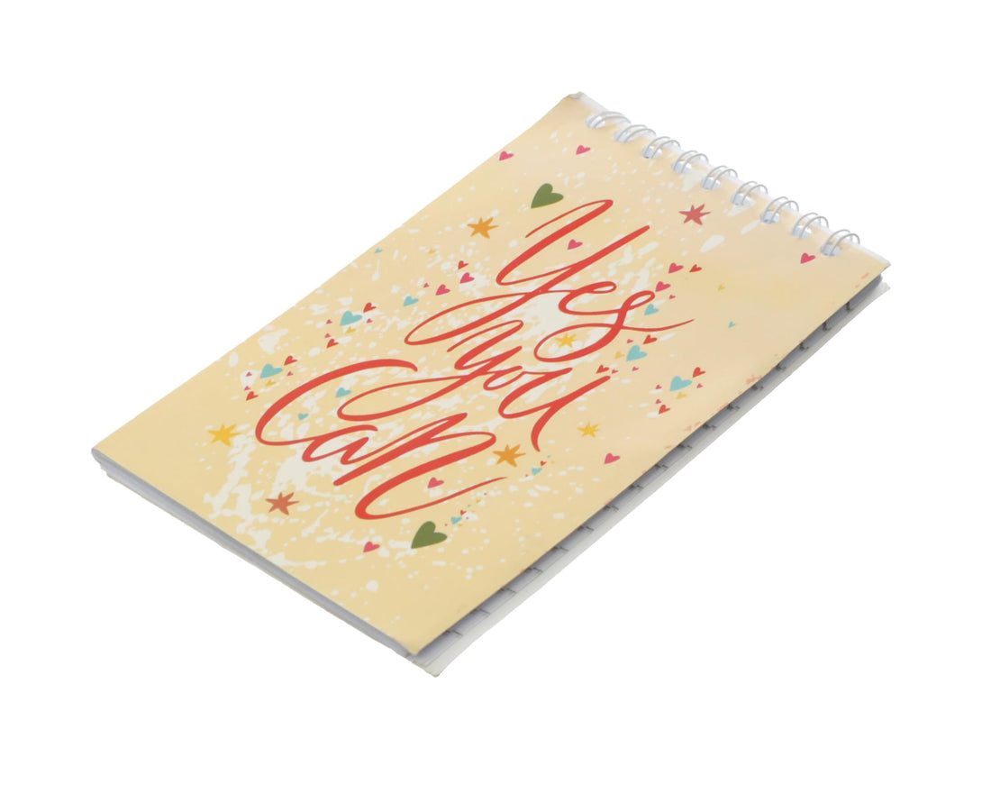 Double Extra Line Notebook 60 Ruled Pages Coated Cover 9×15 cm small U shaped notebook for pocket use and quick notes White