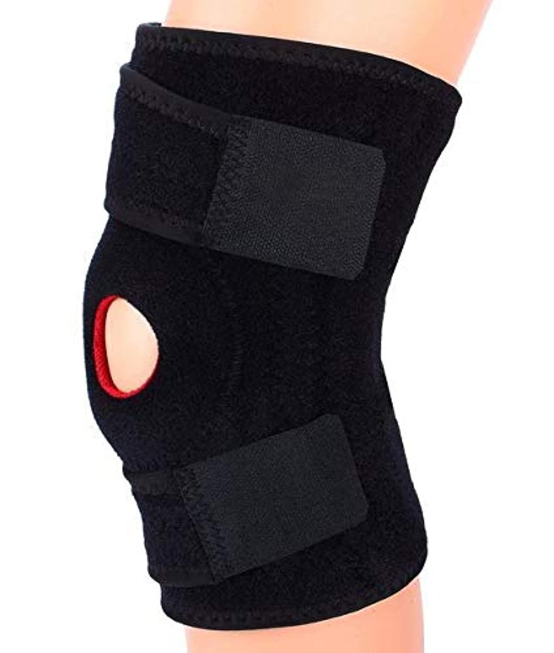 Adjustable Knee Brace Support, Large Black
