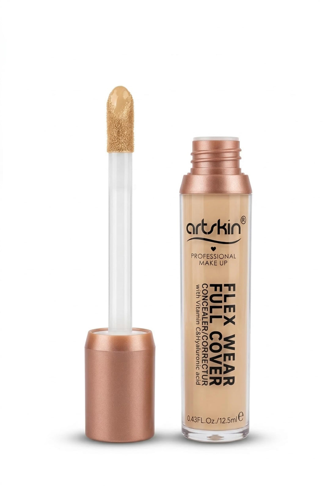 artskin Flex Wear Full Cover Concealer with Vitamin C and Hyaluronic Acid, 12.5ml, Shade 03