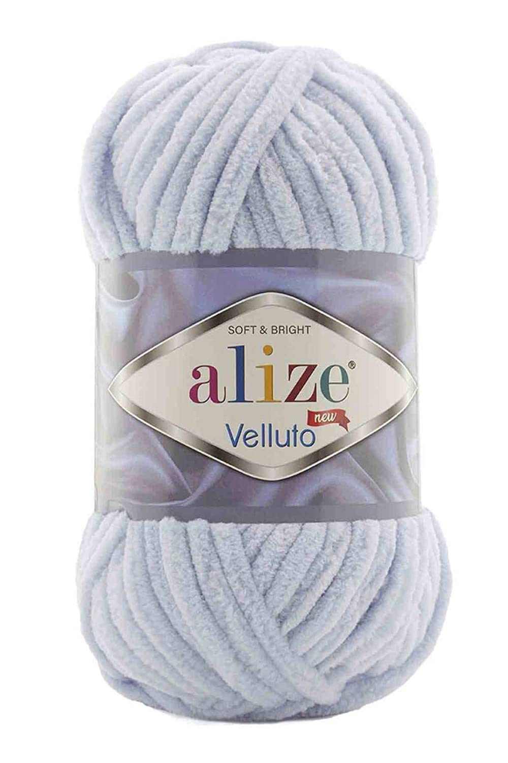 Alize Velluto Hand Knitting Yarn 1PC (Grey No. 416)