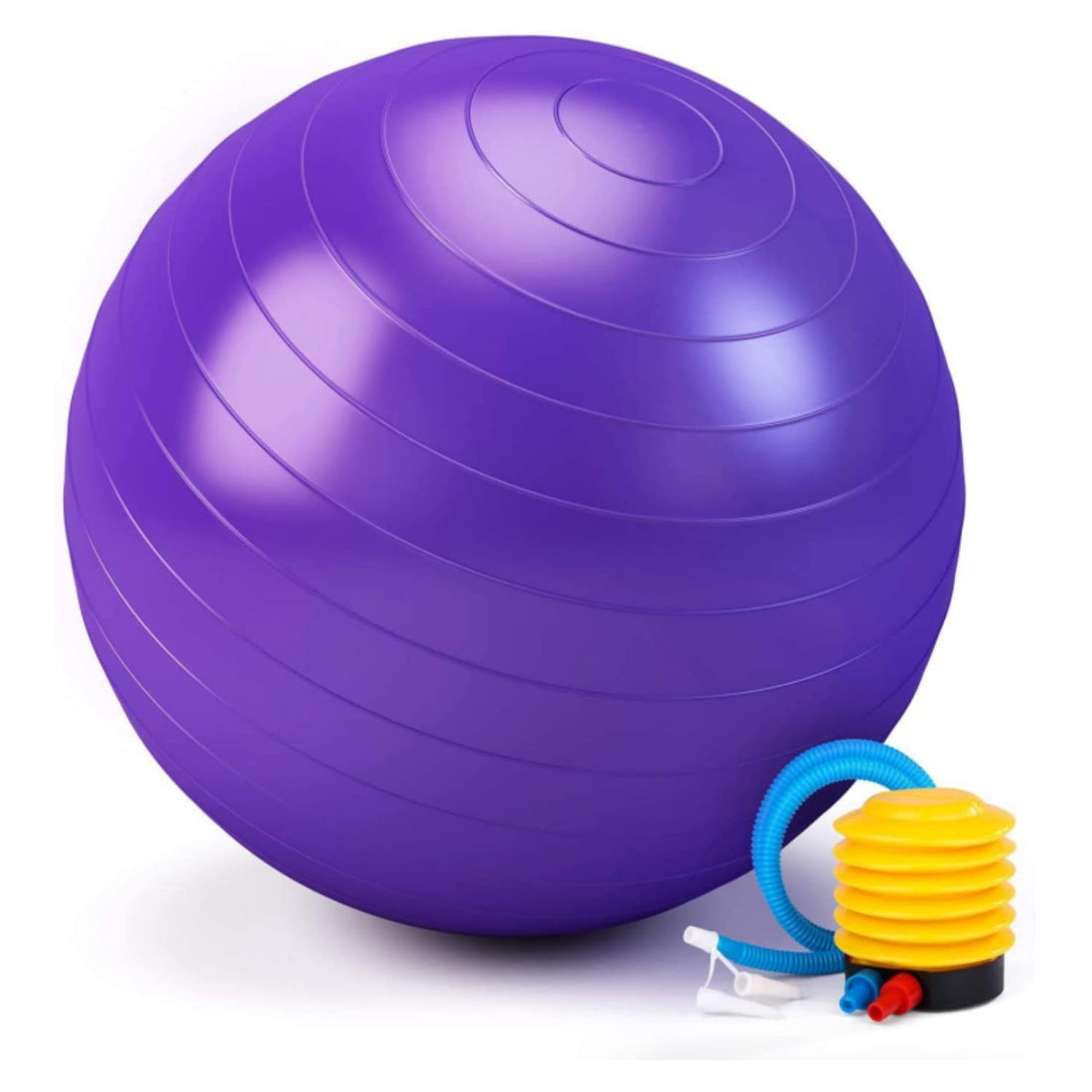 Arabest Yoga Ball, Exercise Ball, for Pregnancy Fitness Stability Balance Exercise Workout Guide Quick Pump Included Anti Burst Professional Quality Design (Purple)