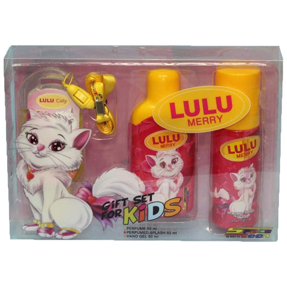 Space Toon Lulu Merry Perfume with Splash and Handgel for Boys - Assorted Fragrances, 170 ml, 3 Piece