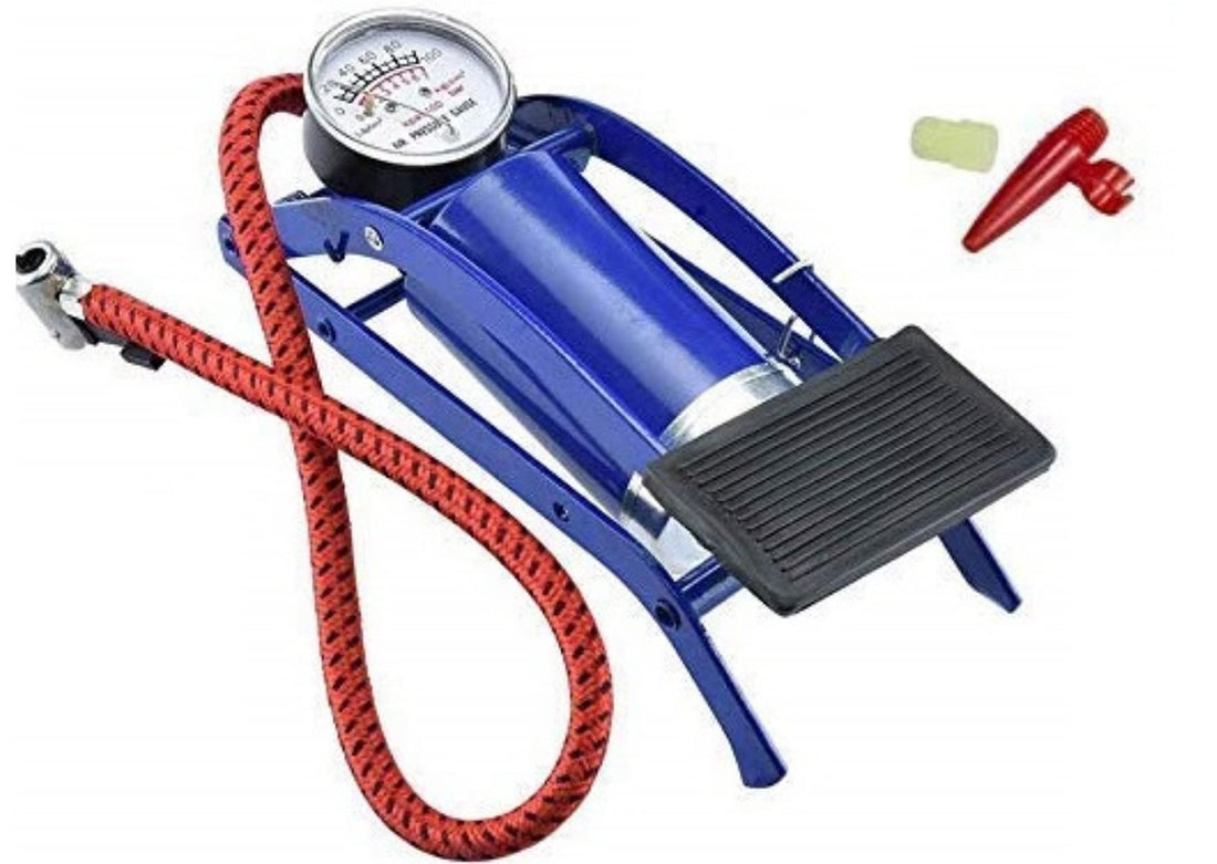 Manual Foot Pump Foot Pump for car Bike Bicycle I Easy air Filling with Less Efforts I Ble Colour