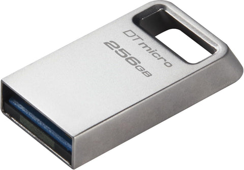 Kingston DataTraveler Micro 256GB USB Flash Drive | Ultra-Small Premium Metal Design | USB 3.2 Gen 1 | Speeds up to 200MB/s | DTMC3G2/256GB