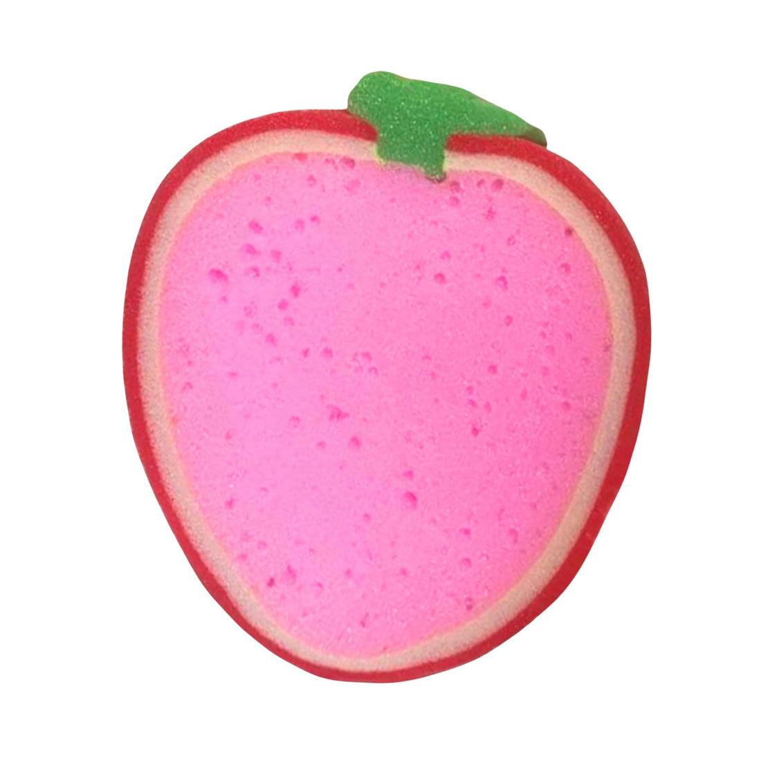 Baby Shoora Bath Sponge Shape Strawberry For Unisex-Rose&Red