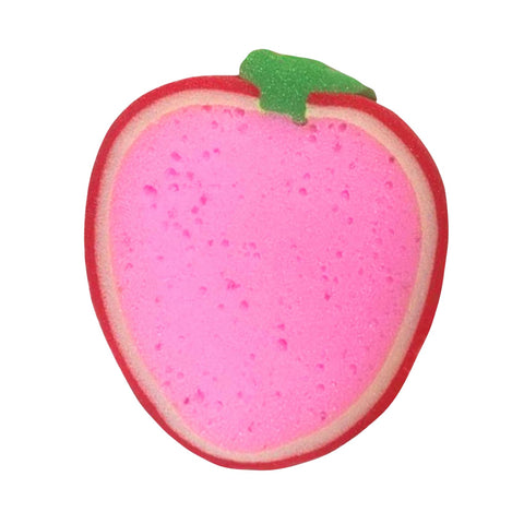 Baby Shoora Bath Sponge Shape Strawberry For Unisex-Rose&Red