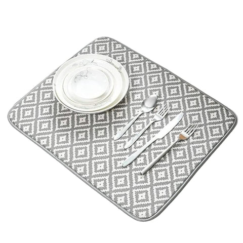 1PC Microfiber Dish Drying Mat For Kitchen - Random Shape 40*50CM
