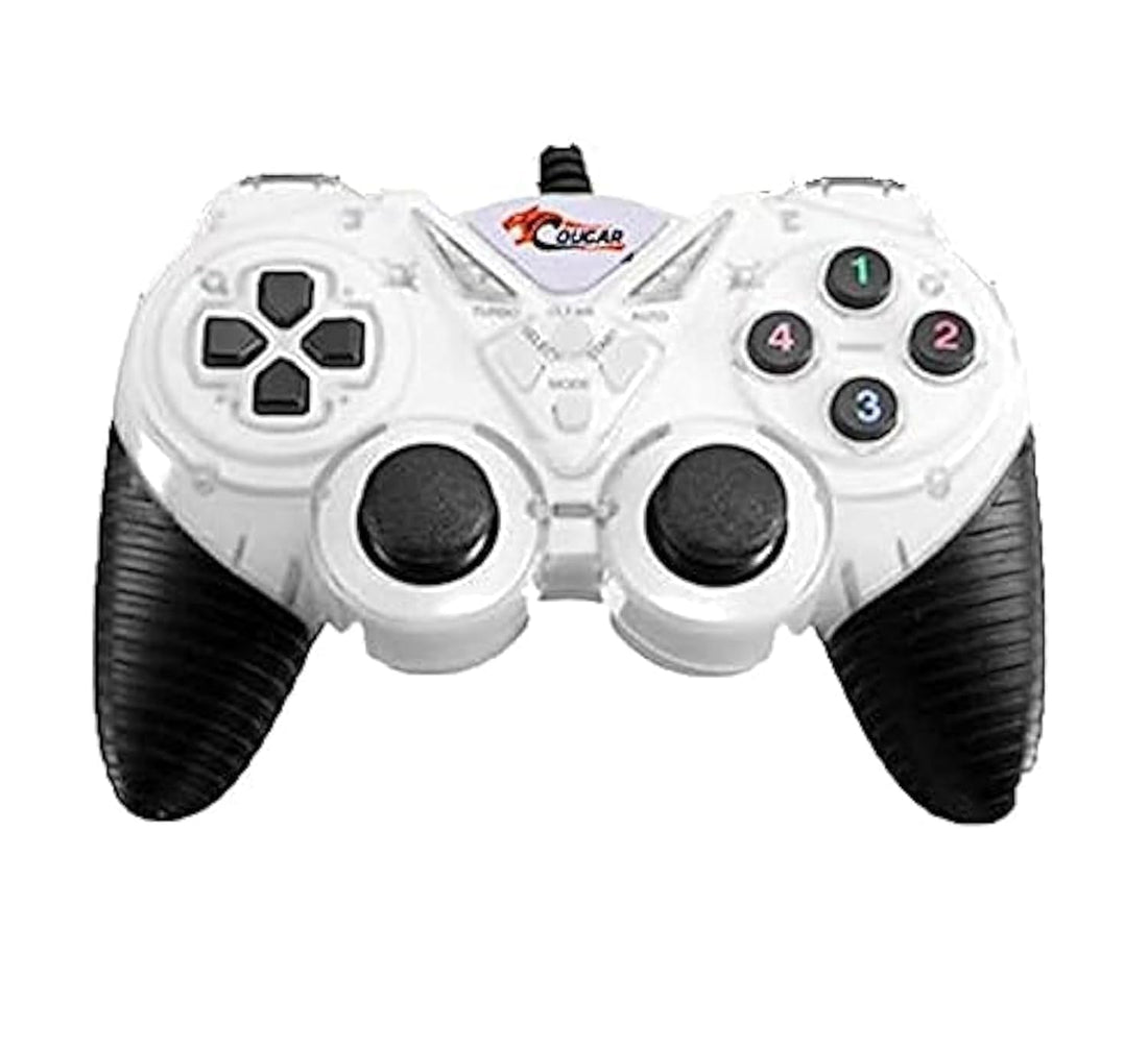 Gamepad single Turbo Controller joystick For gaming PC and laptob with vibration function 908 (white)
