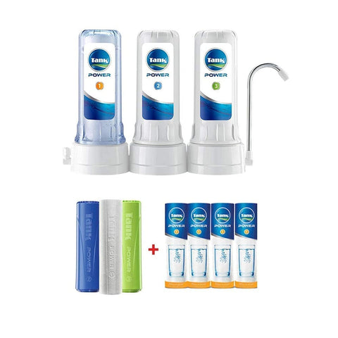 Tank Power 3-Stage Water Filter with 4 TPI Cartridges