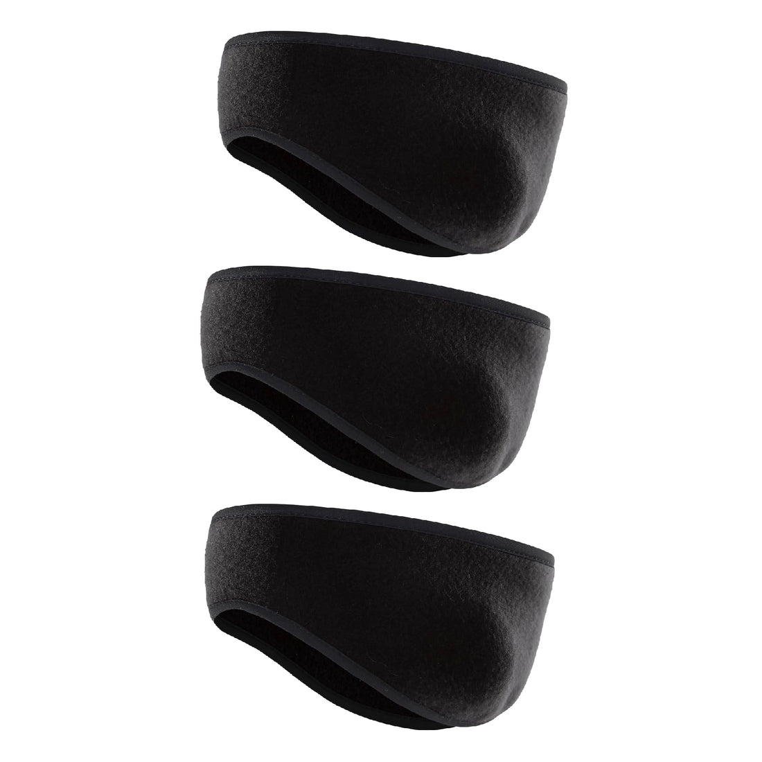 Ear Warmers for Men and Women & Ear Warmers for Cold Weather Headband (Black + Black + Black, One Size)