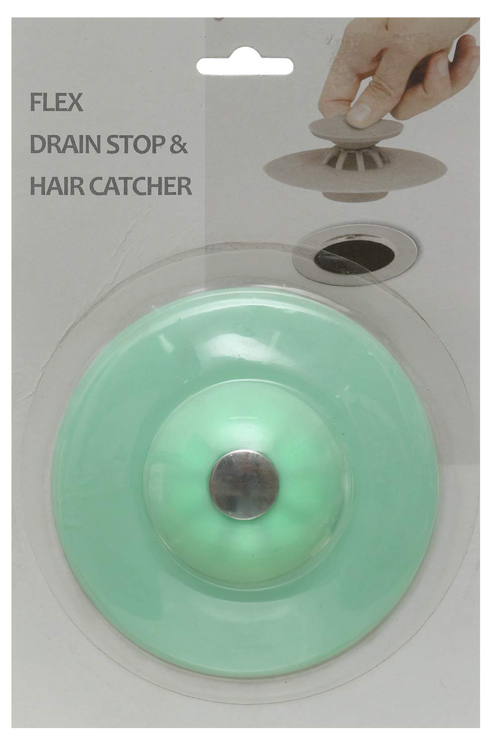 Flex Drain Stop And Hair Catcher - Green